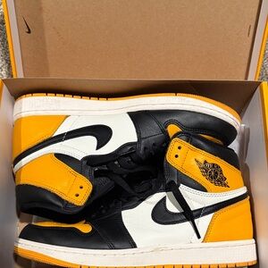 Nike Air Jordan Retro High in Black, White, and Yellow